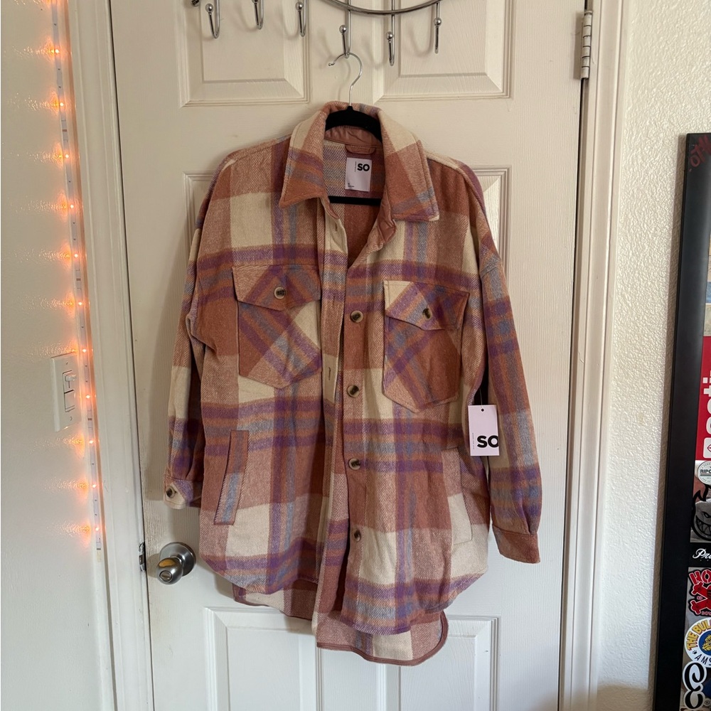 SO Multicolor Plaid Jacket